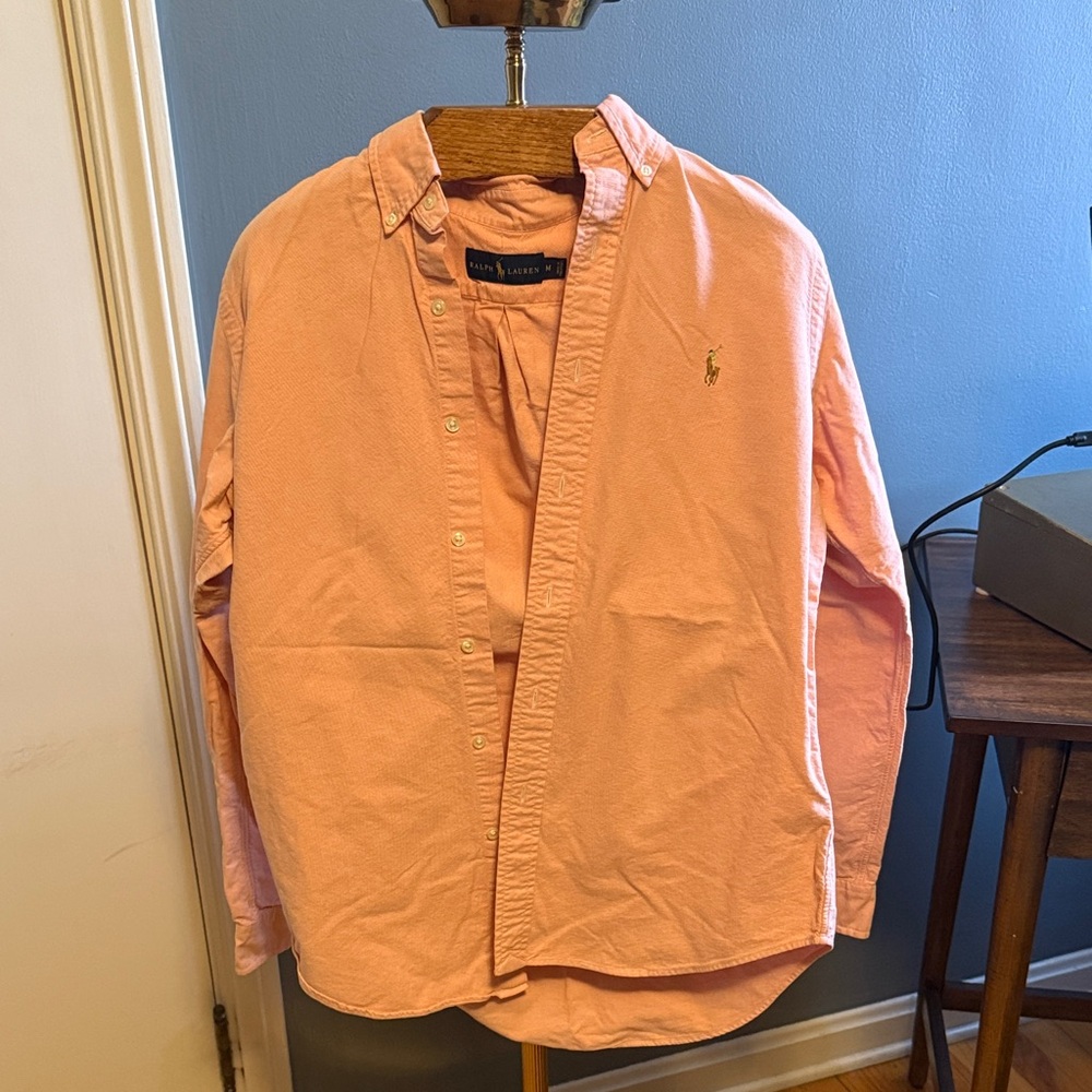 Ralph Lauren Pink Casual Button Down Shirt Oxford